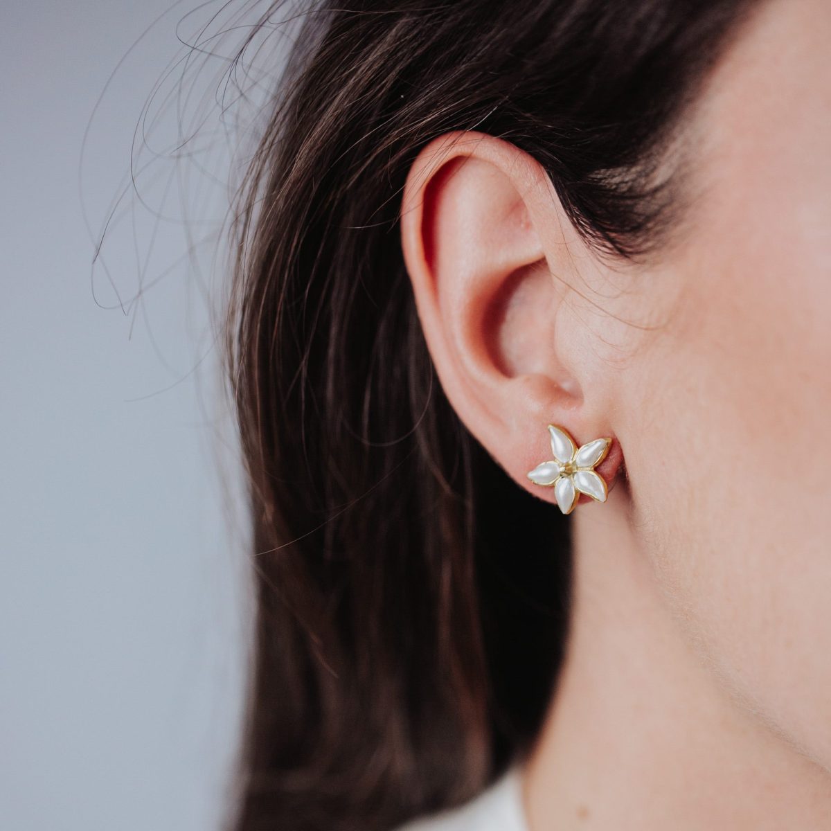 Pendientes Jazmín nacarado petite - Imagen 2