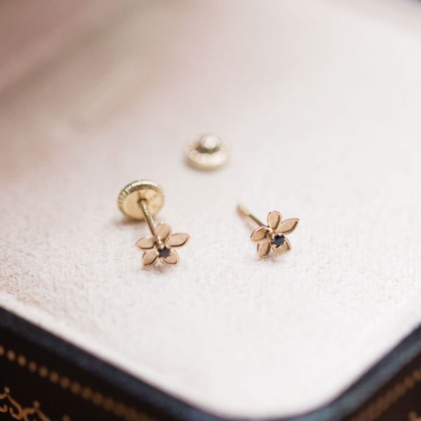 Pendientes Primera Puesta Baby Sapphire