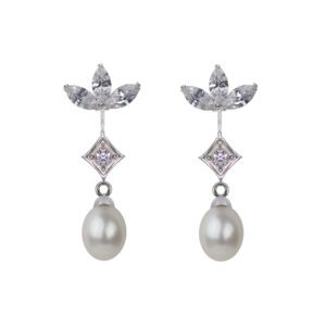 Pendientes Jazmín cristal y perla