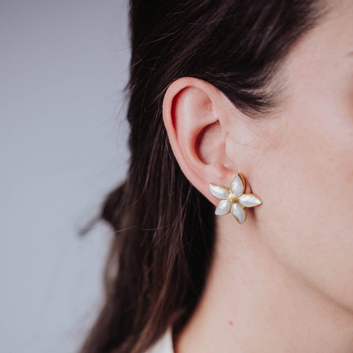 Pendientes Jazmín nacarado - Imagen 4