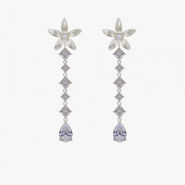 Pendientes Jazmín Estelar Lágrima cascada